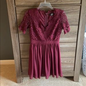 Maroon lulus lace dress